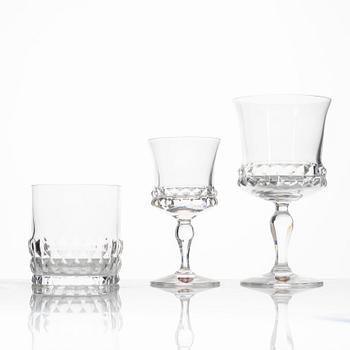 Ingeborg Lundin, a 33-piece 'Silvia' glass service, Orrefors.