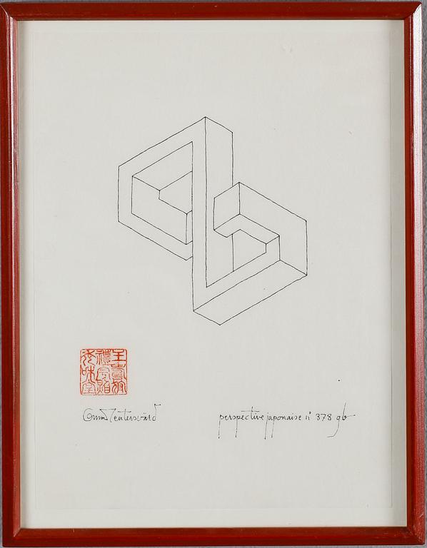 OSCAR REUTERSVÄRD, 3 st, tusch, signerade.