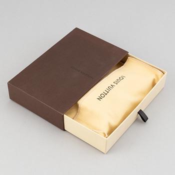 Louis Vuitton, a patent epi wallet.