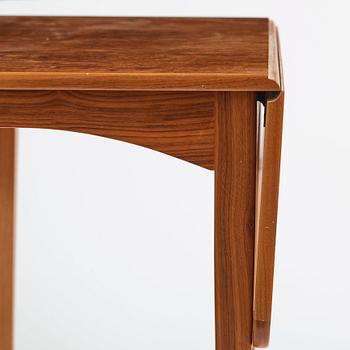 Josef Frank, a mahogany dinner table with burled wood top, Svenskt Tenn Sweden 1940s-50s.