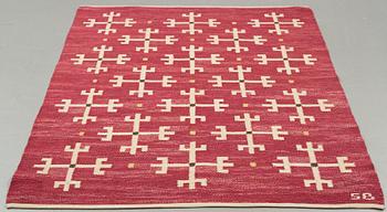 Sigvard Bernadotte, MATTO, flat weave, ca 205,5 x 135,5 cm, signed SB (Sigvard Bernadotte).