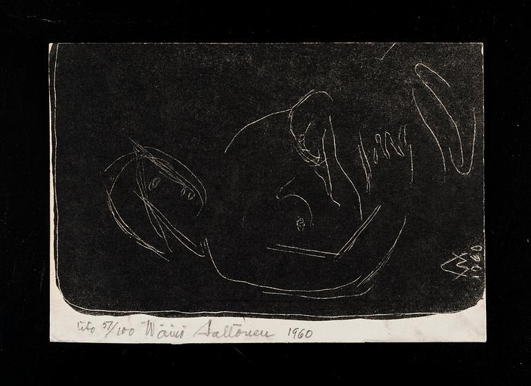 WÄINÖ AALTONEN, litografi, signerad, daterad 1960 och numrerad 51/100.