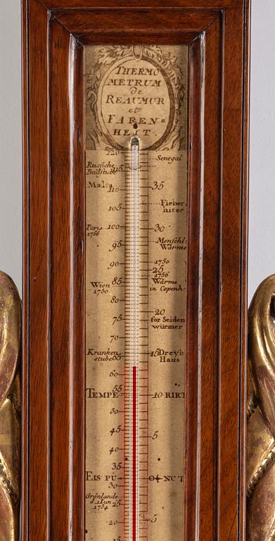 A late Gustavian Barometer from around the year 1800 by Iohannes Lerra.
