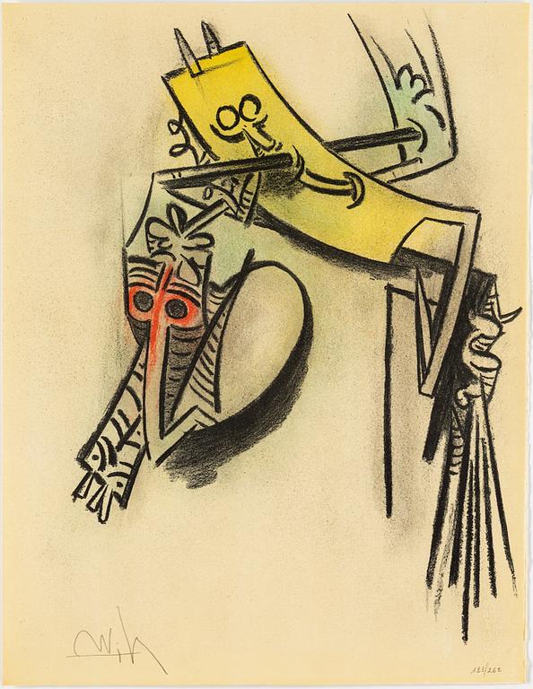 WIFREDO LAM, PORTFOLIO with 10 lithographs in colour, signed 123/262.