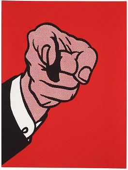 Roy Lichtenstein, "Finger Pointing", ur "New York Collection for Stockholm".