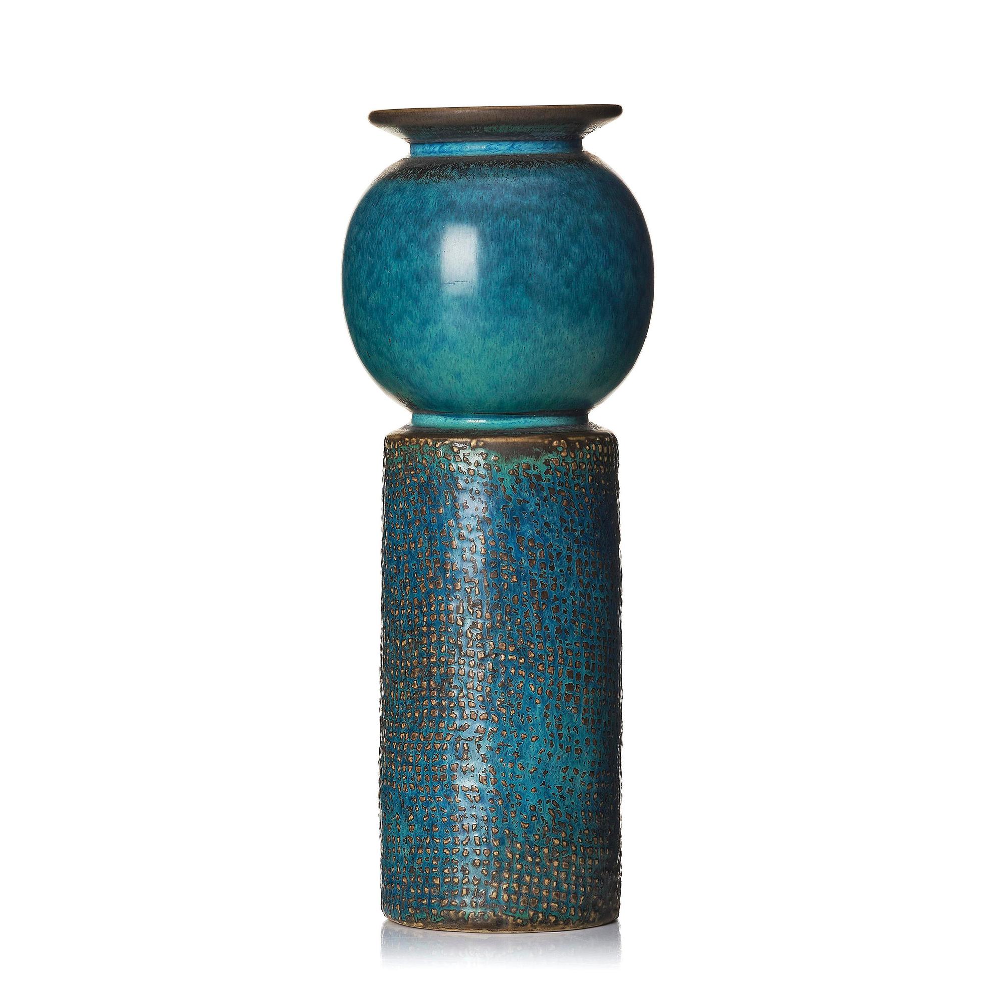 Stig Lindberg, a stoneware vase, Gustavsberg Studio, Sweden, 1964.