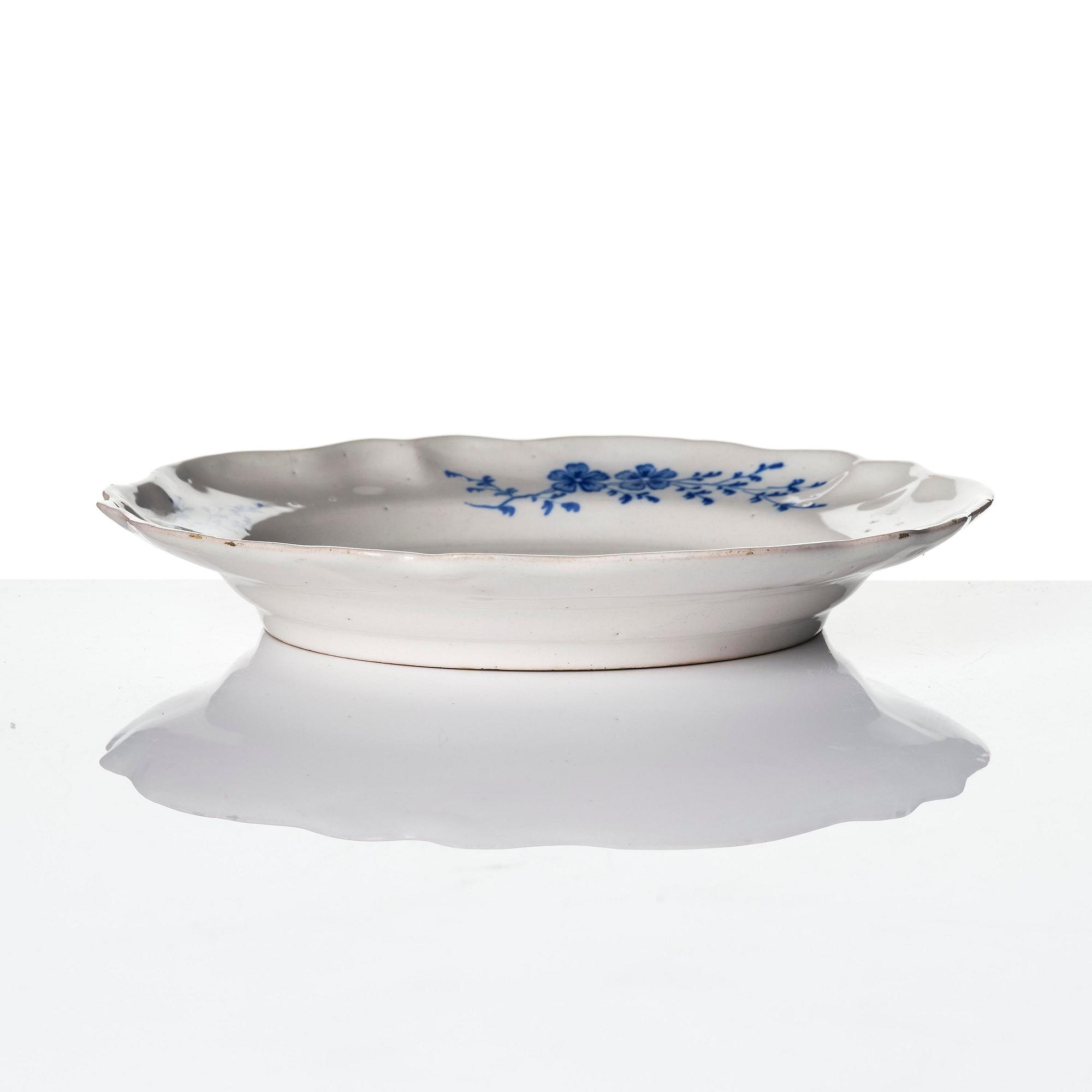 A Swedish Marieberg faience dinner plate, 18th century.