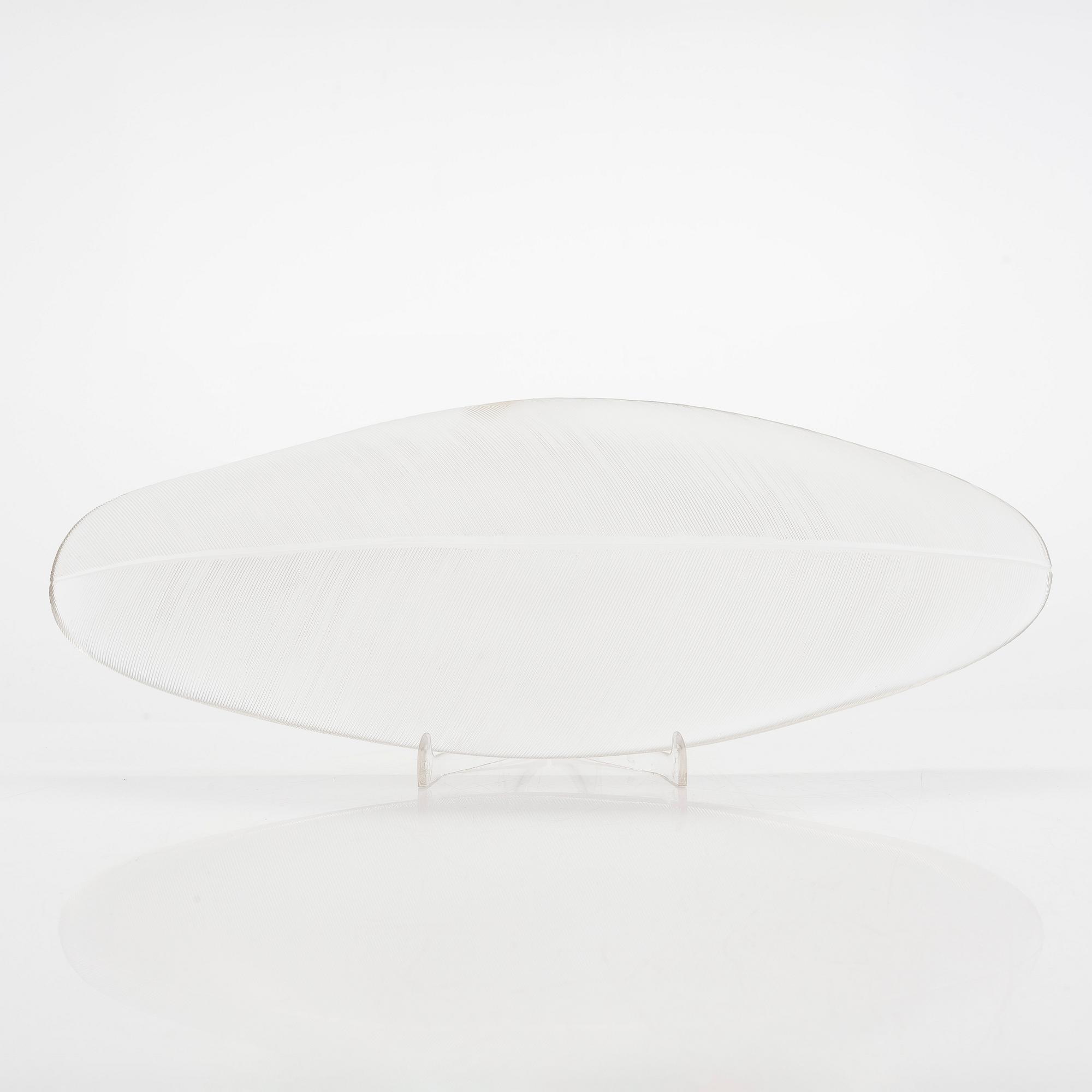 Tapio Wirkkala, konstglas, 3869, "Sulka" (Fjäder), signerad Tapio Wirkkala, Iittala -57.