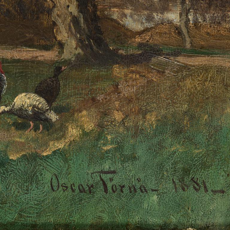 OSCAR TÖRNÅ, Olja på duk, signerad och daterad 1881.