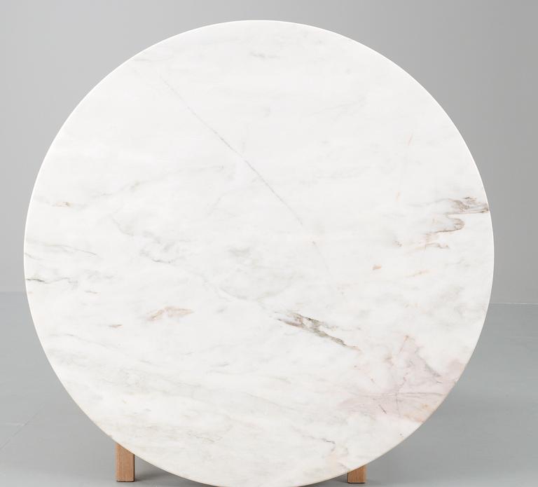 A Svenskt Tenn marble and beech sofa table.