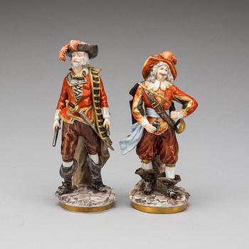 FIGURINER, 2 st, porslin, Tyskland, Unterweissbach. 1900-tal.