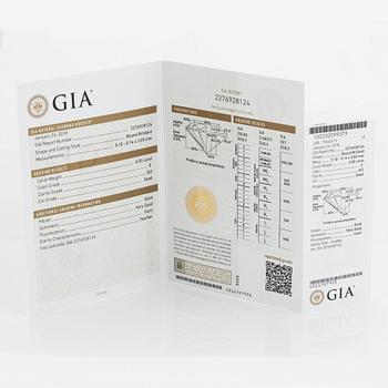 A pair of 18K white gold earrings with round brilliant-cut diamonds with a total weight of ca 1.30 cts.