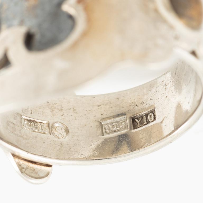 Jan-Christer Lundqvist, ring, sterlingsilver, Skövde 1997.