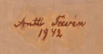 ANTTI FAVÉN, oil on board, signed and dated 1942.