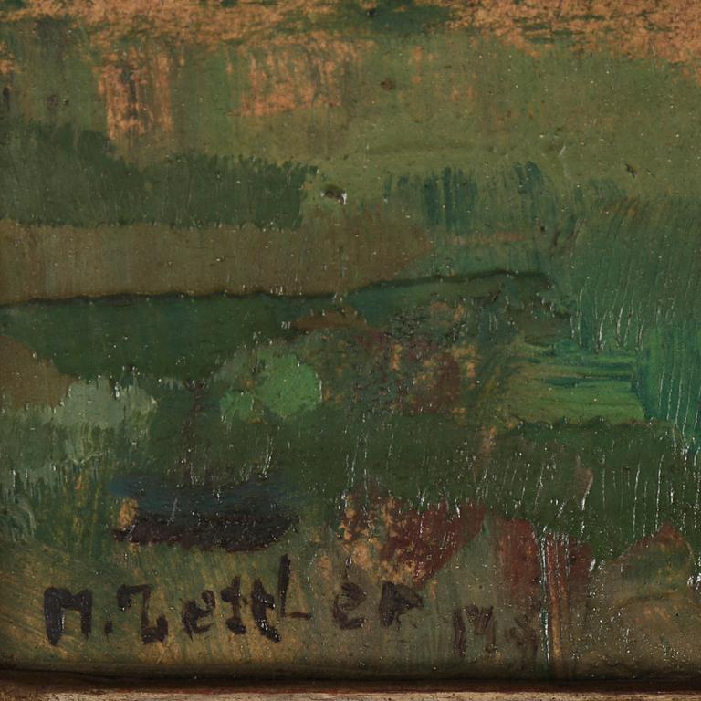 MAX ZETTLER, 2st, olja på pannå, signerade.