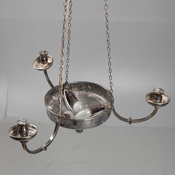 TAKAMPEL, försilvrad mässing, art deco, 1920-1930-tal. Höjd  ca 86 cm.