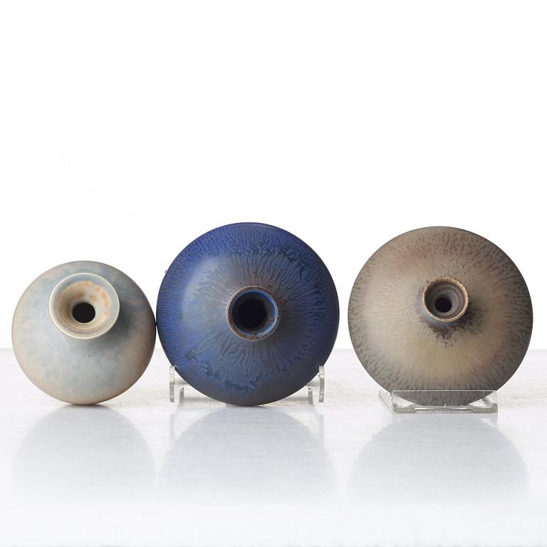 Berndt Friberg, vaser, 6 st, Gustavsbergs studio 1961-79.
