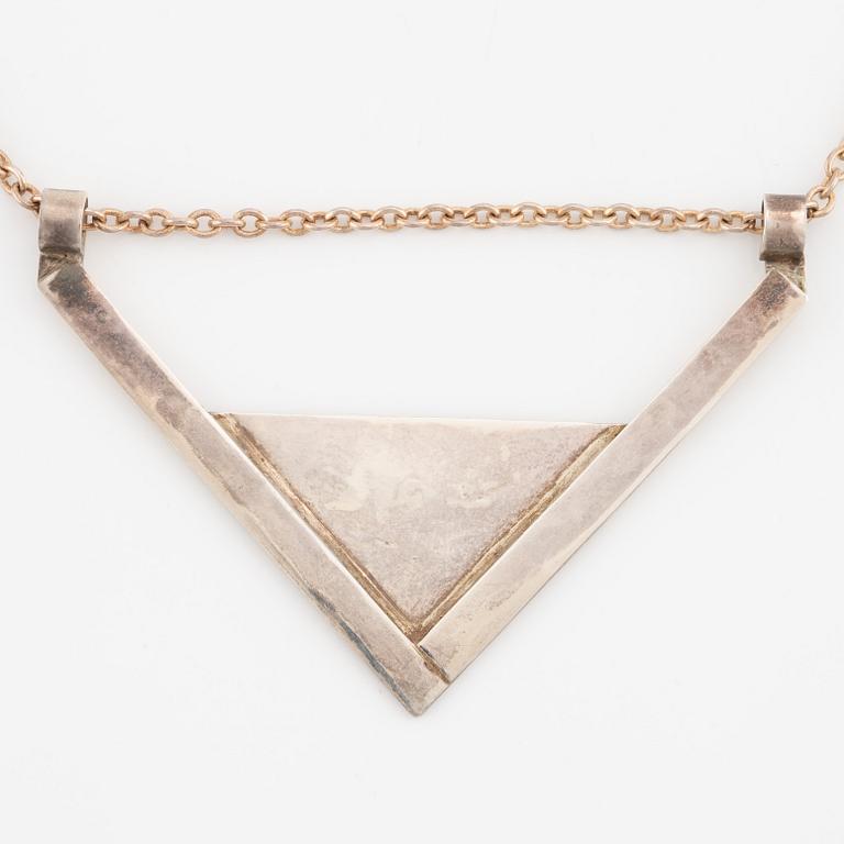 Birger Haglund, necklace, sterling silver, Stockholm 1988.