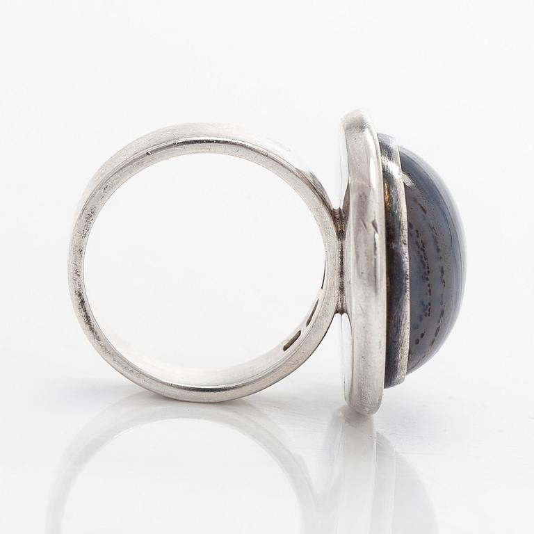 Saara Hopea, ring, silver, Ossian Hopea, Borgå 1978.