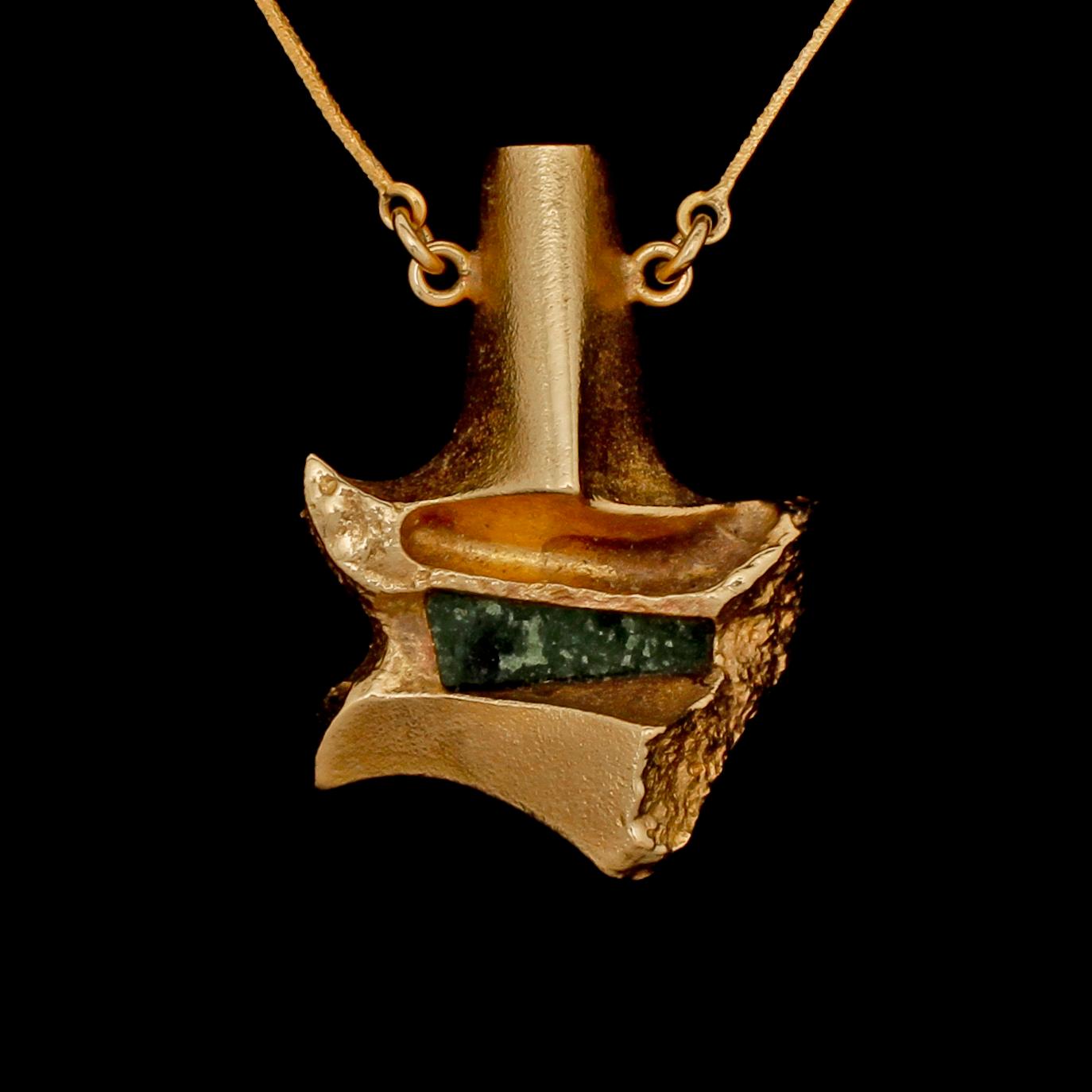 HÄNGSMYCKE, 18k guld med turmalin, Björn Weckström, Lapponia, Finland, 1900-talets slut. Vikt 11 g.