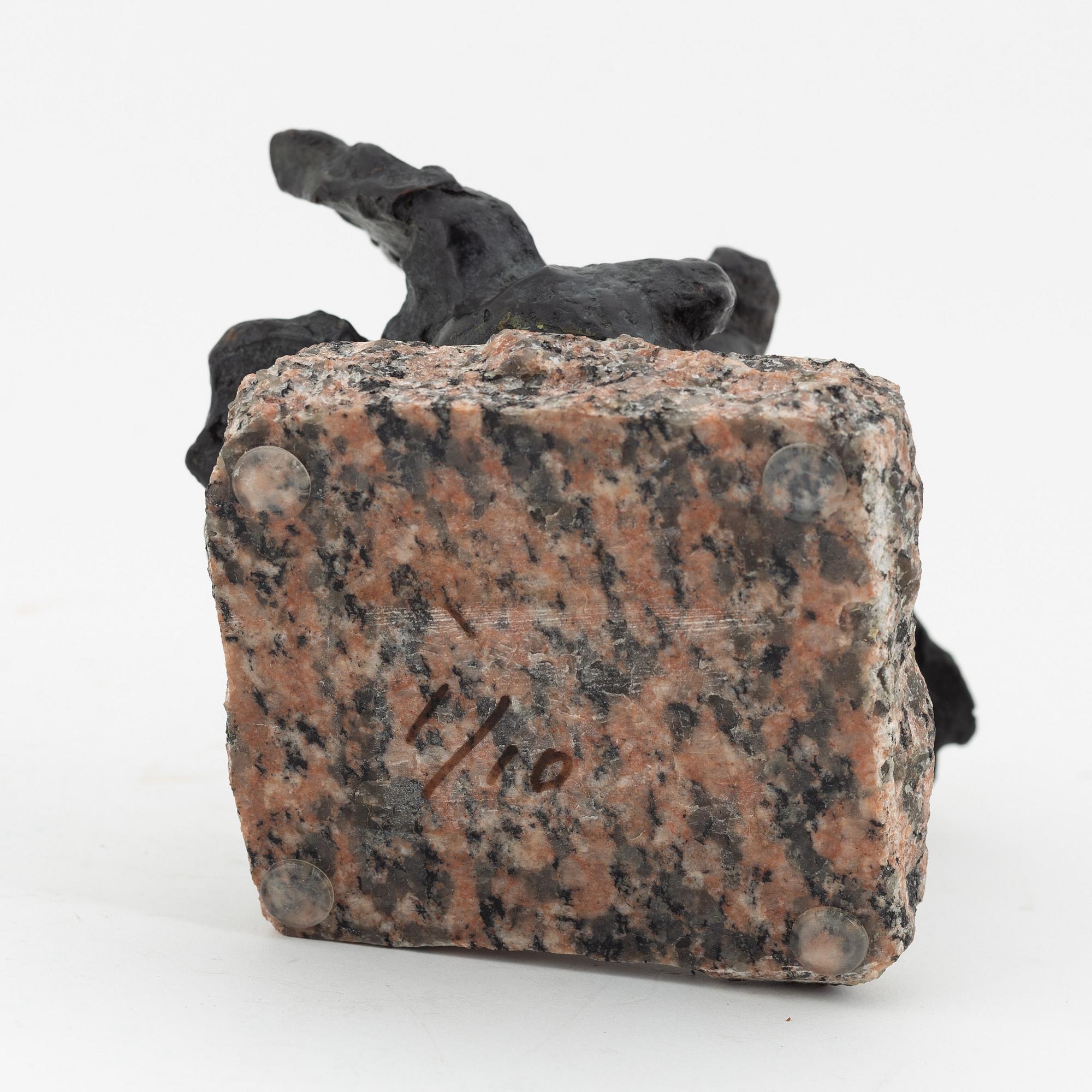Torsten Fridh, sculpture, brons. Signed. Total height 19 cm.