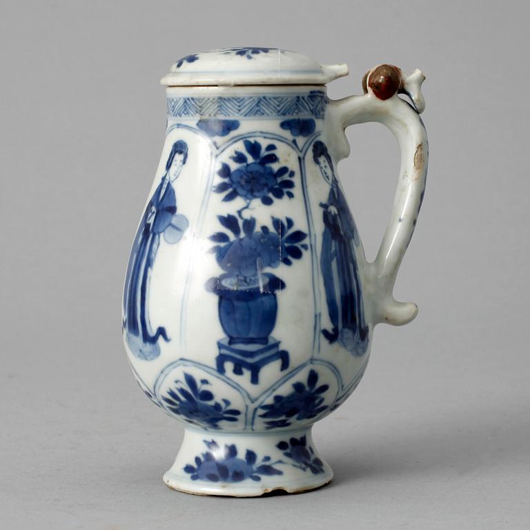 KANNA med LOCK, porslin. Qing dynastin, Kangxi (1662-1722).