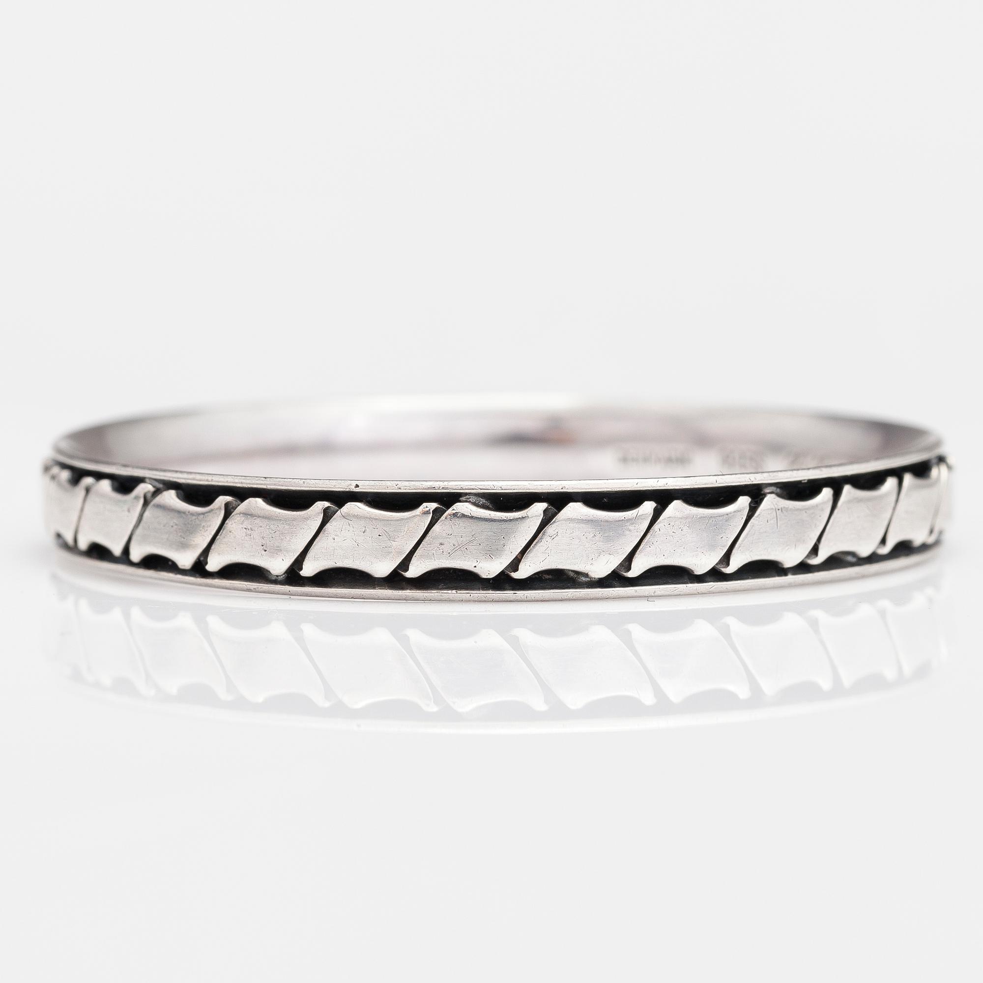 Hans Hansen, armring, modell 201, sterling silver, Danmark.