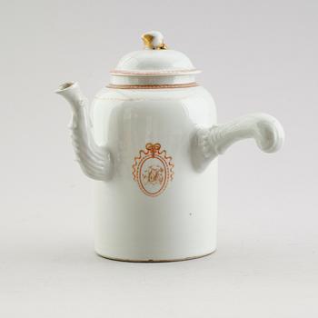 KAFFEKANNA, porslin, Kina, Qianlong 1736-1795.