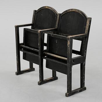 TEATERSTOLAR, ett par, Gemla möbelfabrik, Diö, 1930/40-tal.