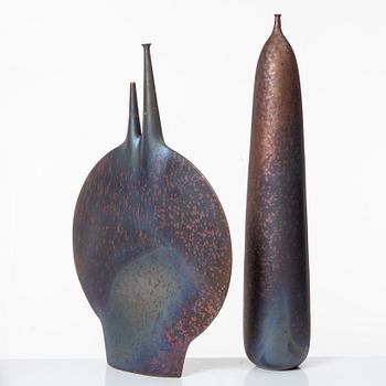 Joan Carrillo, two sculptures/vases.