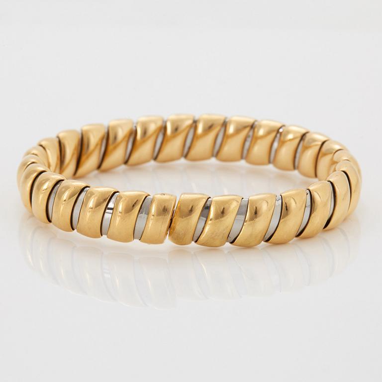 A Bulgari bracelet in 18K gold and steel.