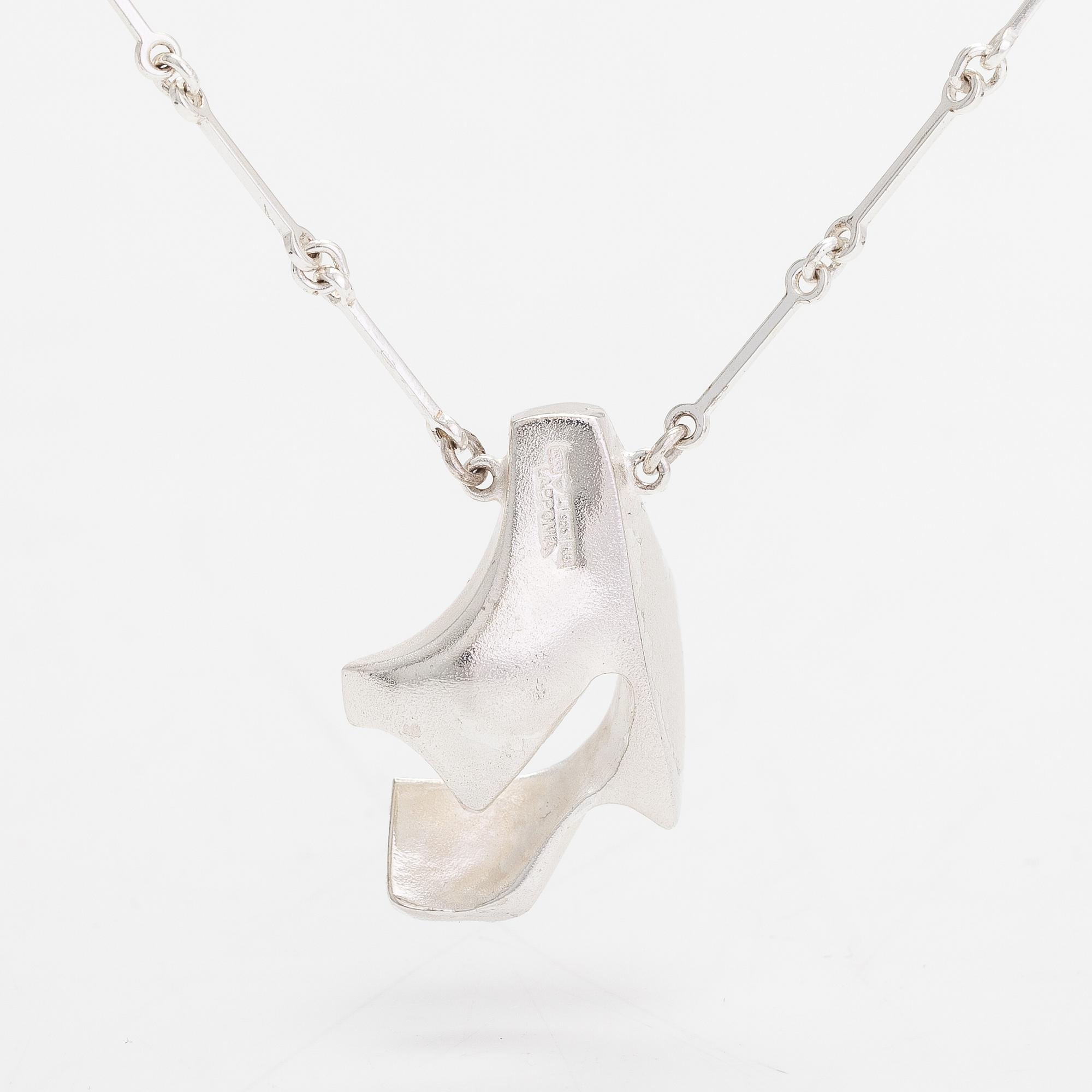 Björn Weckström, Halsband "Akimbo", sterlingsilver. Lapponia 1987.