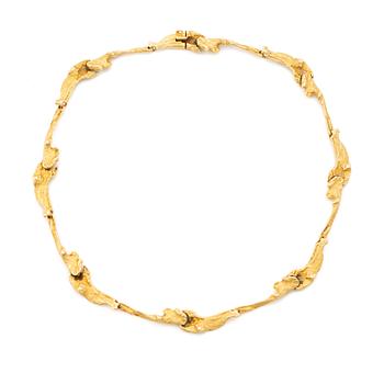 Björn Weckström, necklace, 18K gold, “Mariehand”, Lapponia.