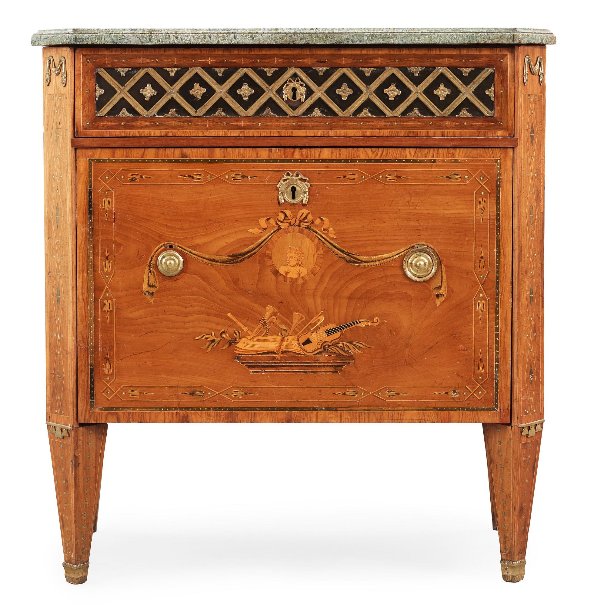 A Gustavian 18th century commode by N. P. Stenström, master 1781.