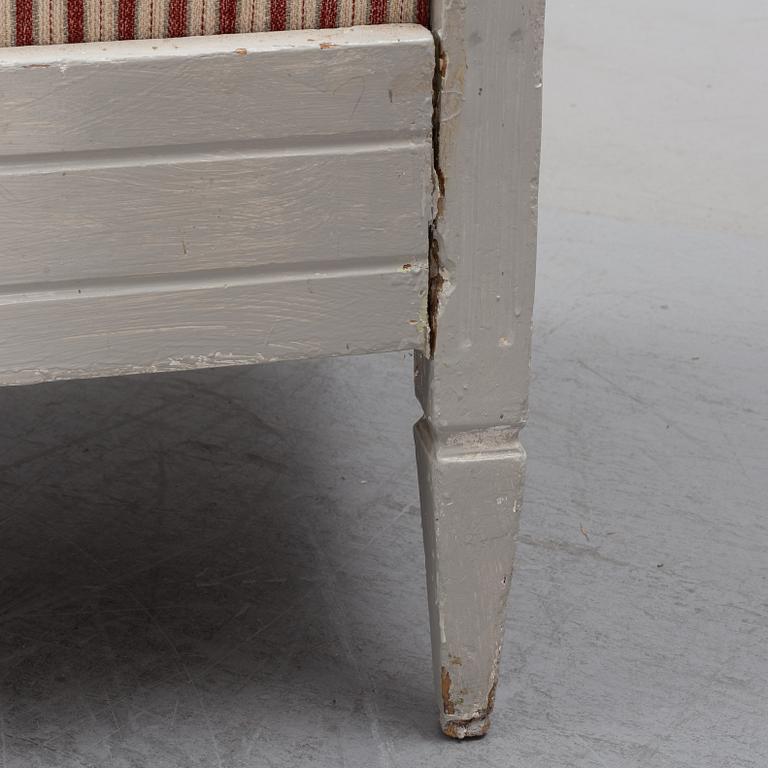 A painted Gustavian style sofa, 19th Century.