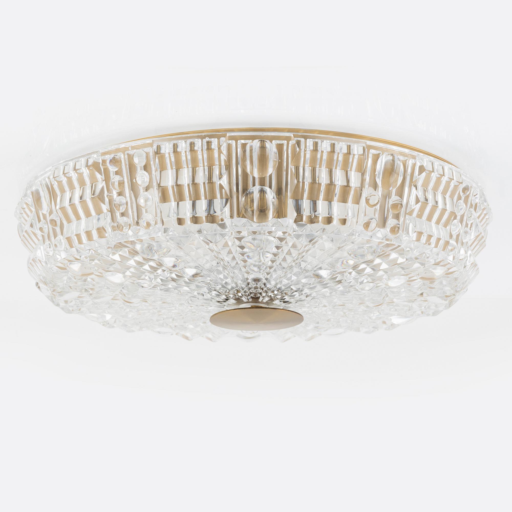 Carl Fagerlund, taklampa, Orrefors, 1960/70-tal.