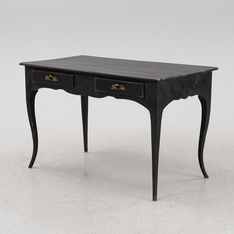 A Swedish rococo-style desk, 19th Century desk with later parts.