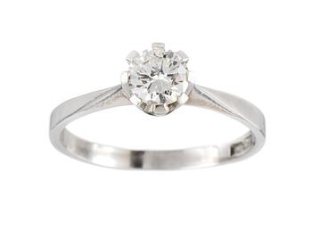628. RING, set with brilliant cut diamond, 0.67 cts.
