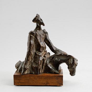 JAN KODET, skulptur, bronserad terrakotta, signerad.