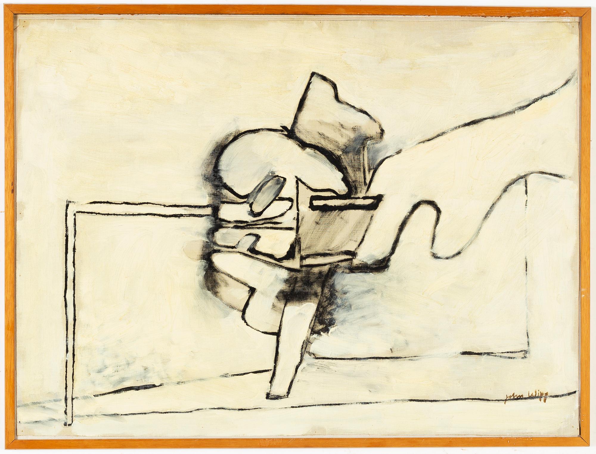 John Wipp, oilon canvas on panel, signed.