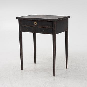 A painted Gustavian style side table, circa 1900.