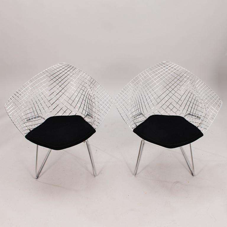 HARRY BERTOIA, fåtöljer, ett par, "Diamond Chair", Knoll, modellen formgiven år 1952.