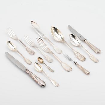 Silver cutlery, 300 pieces, silver 800, H. Walter, Germany.