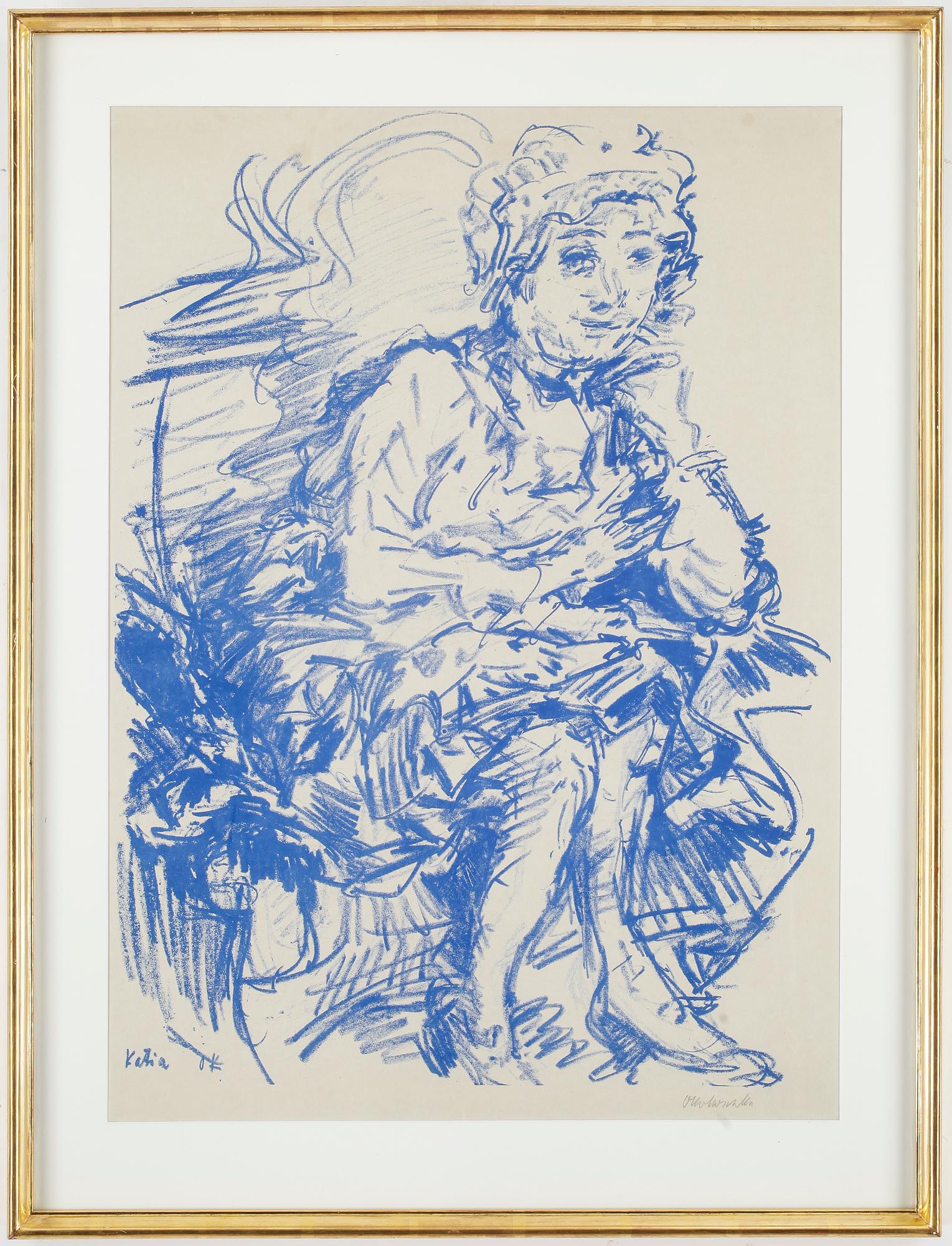 OSCAR KOKOSCHKA, litografi, sign.
