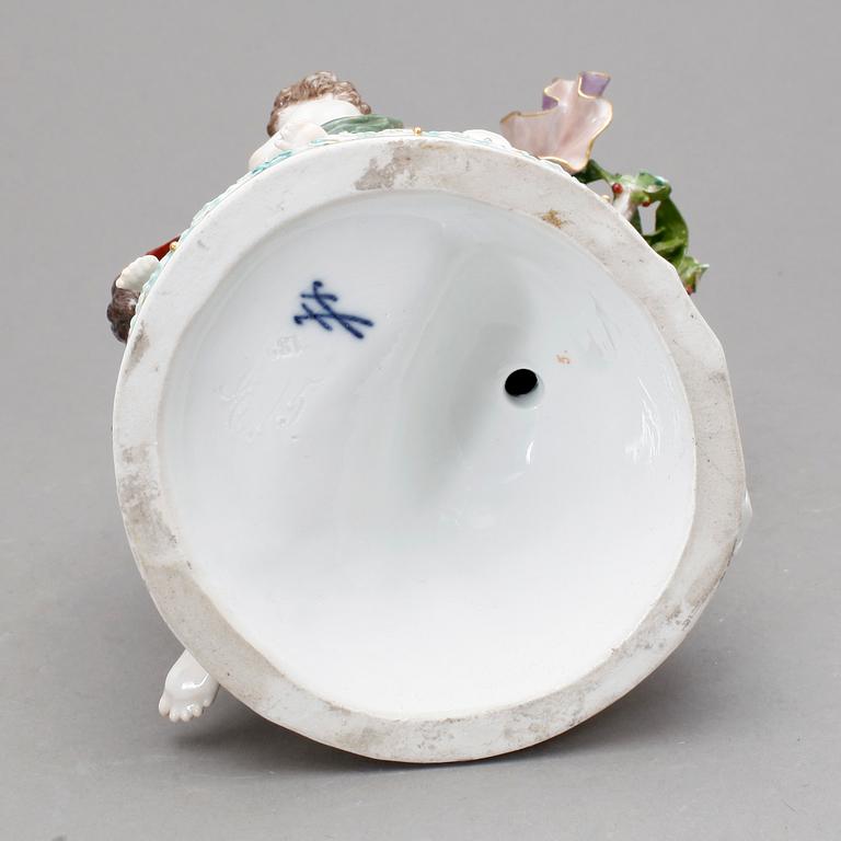 FIGURIN, porslin, Meissen, sent 1800-tal.