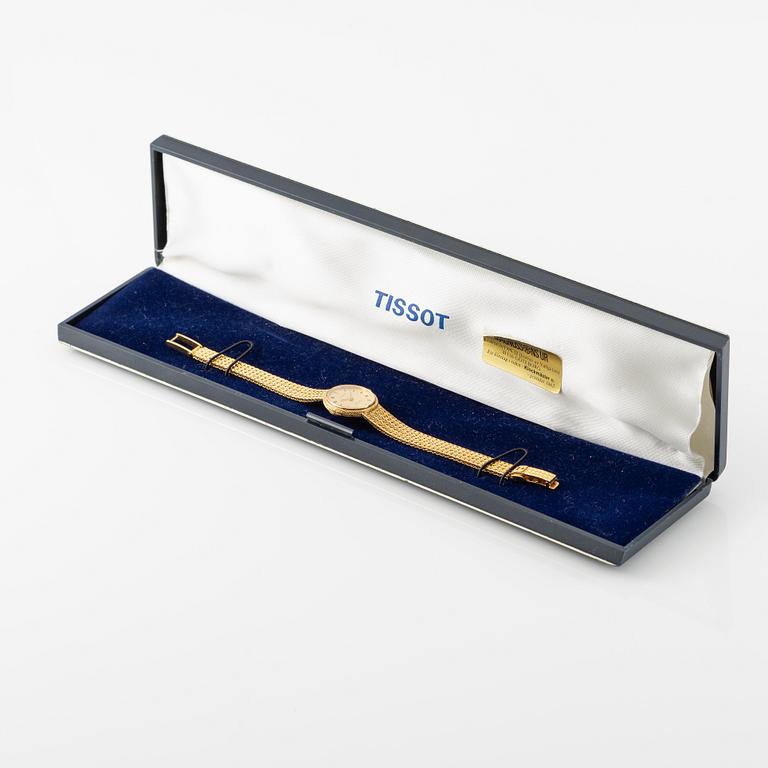 Tissot, wristwatch, 18K gold, 17 mm.