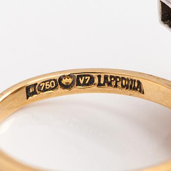 Björn Weckström, ring, "Soltempel", briljantslipade diamanter, 18K guld, Lapponia 1974.