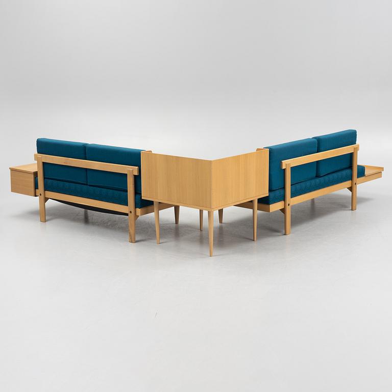 Haldor Vik & Ingmar Relling, a modular sofa/daybed and tables, Svane, Ekornes Fabrikker A/S, Norway, 1960's/70's.