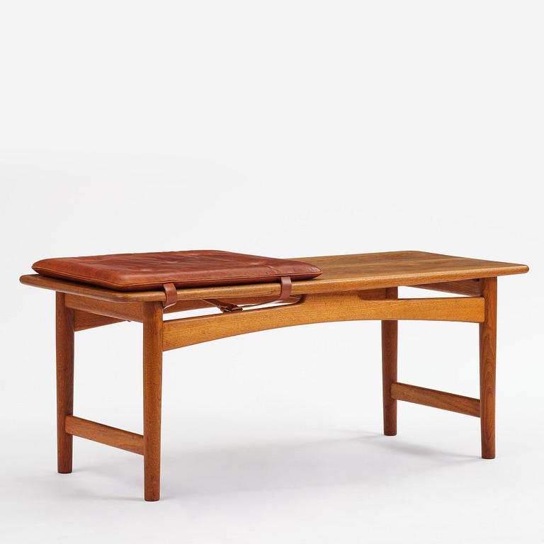 Børge Mogensen, a rare oak bench, cabinetmaker Erhard Rasmussen, Denmark, 1950s.
