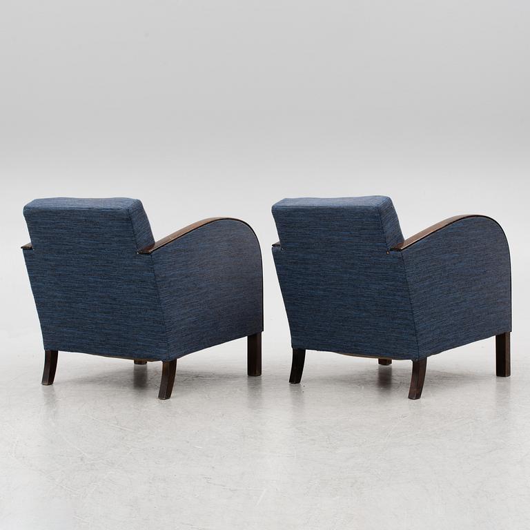 Fåtöljer, ett par, Art Deco / Funkis, 1900-talets första hälft.